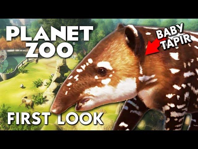 PLANET ZOO- First Look ! Baby Tapir, Mandrill, Tiger, Rhino & more!