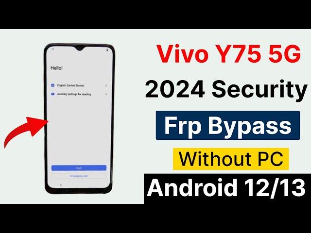 Vivo Y75 5G Frp Bypass 2024 New Security 100% Working Without PC Android 14