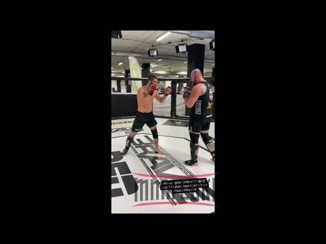 Khamzat Chimaev Training With Heavyweight Irman Smajic