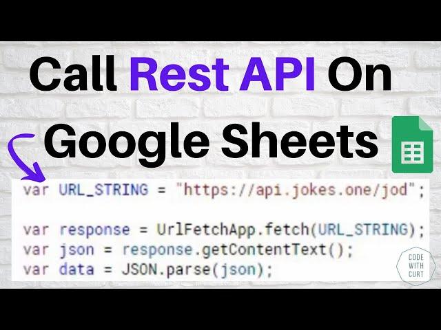 Call Rest API on Google Sheets using Google Apps Script