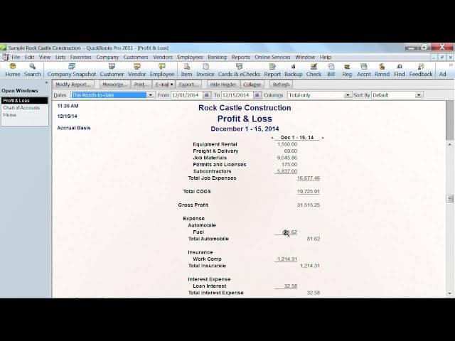 Intuit QuickBooks 2011 Tutorial: Chart of Accounts | K Alliance