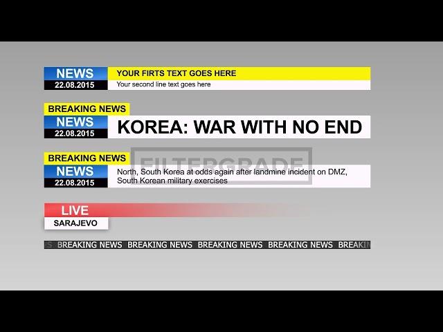 Breaking News Lower Thirds After Effects Template