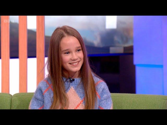 Matilda the Musical’s Alisha Weir and Andrea Riseborough on BBC The One Show