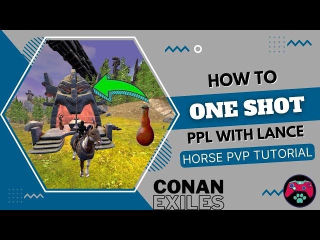 How To One Shot Ppl With Lance In Conan Exiles | Horse Pvp tutorial In Conan Exile | Conan Exiles