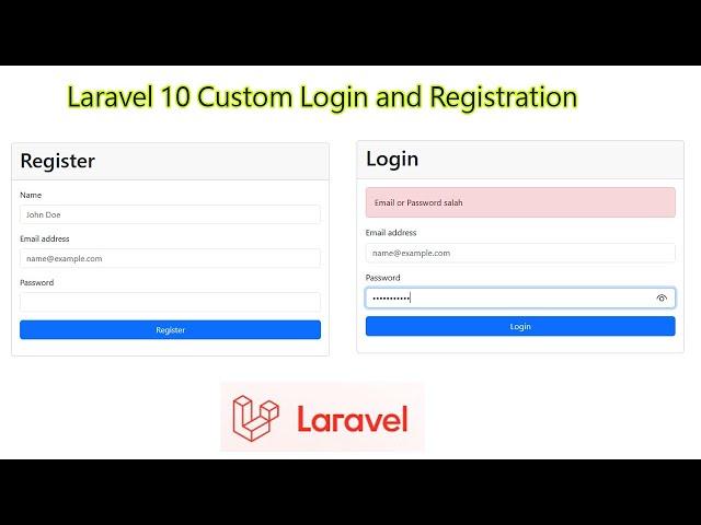 Laravel 10 Custom Login and Registration