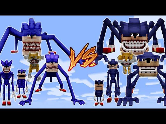 NEW SHIN SONIC vs OLD SHIN SONIC - SHIN SONIC GOJI DRAW and SHIN SONIC DETRO | MINECRAFT PE BATTLE