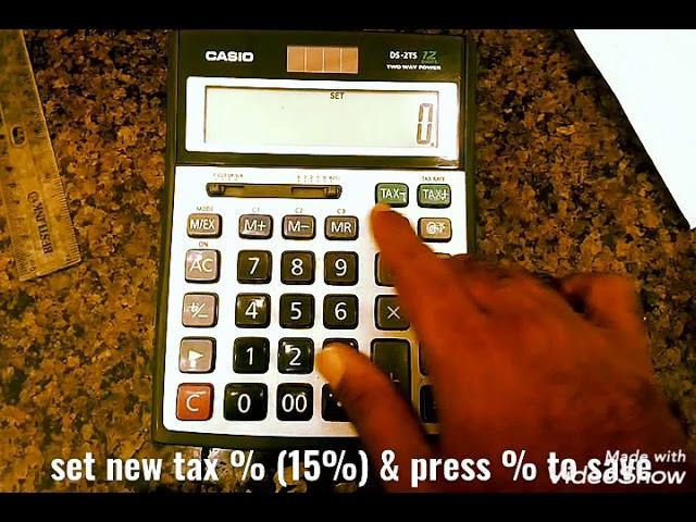 How to set tax (vat) rate on calculator