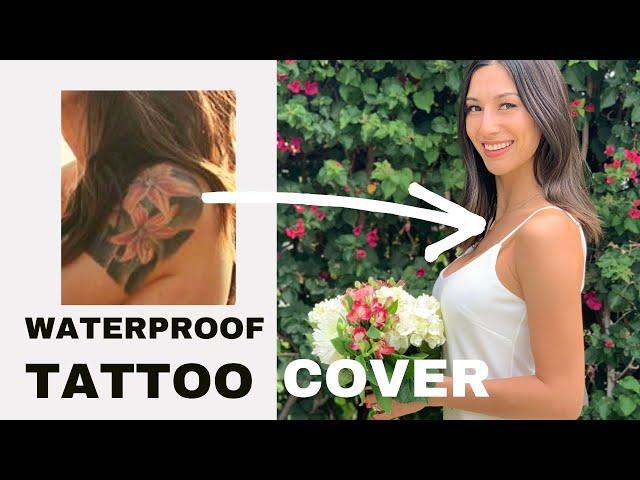 Waterproof Tattoo Cover Before & After #tattoocoverup