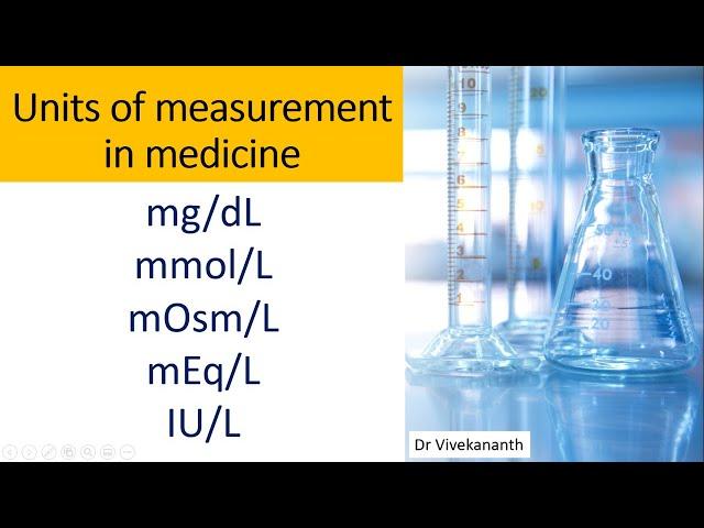 Units of measurement in Medical Physiology