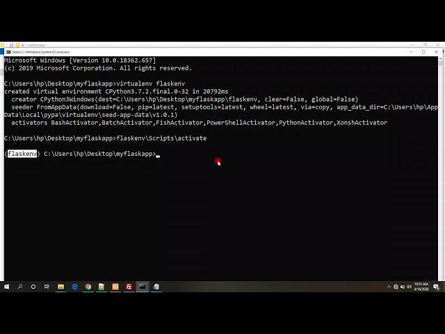 How to create virtual environment in Python Windows 10