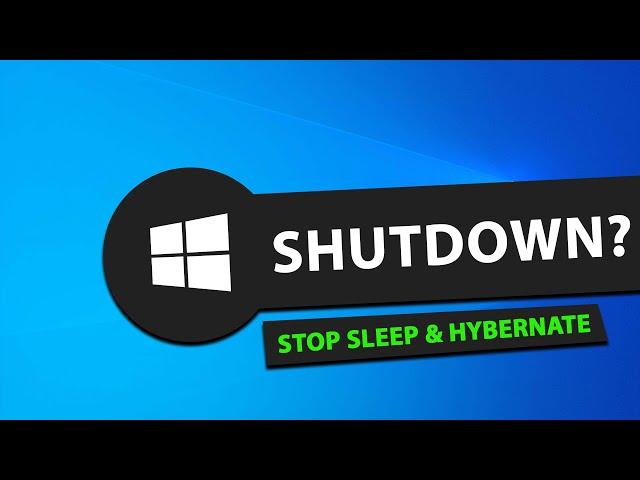 Stop Computer from Turning Off, Sleeping, or  Hibernating