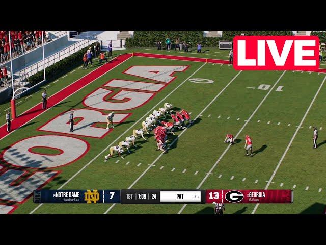 NCAAF LIVE Georgia Bulldogs vs Notre Dame Fighting Irish | Bowl Full Game 2024 College Football 25