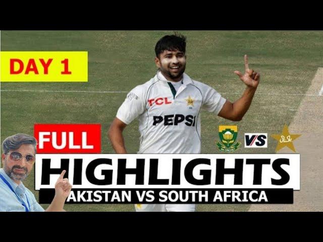 Pakistan vs South Africa Test Match Highlights | Day 1 Full Recap