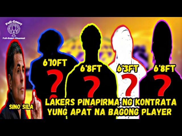 Breaking news Lakers pinapirma ng kontrata yung apat na bagong player