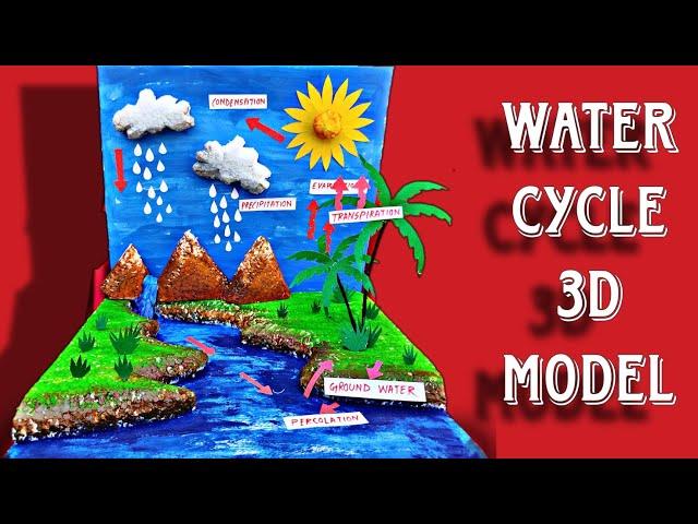 Water Cycle Project 3D Model For School Science Exhibition/Water Cycle Model/3D Science Model