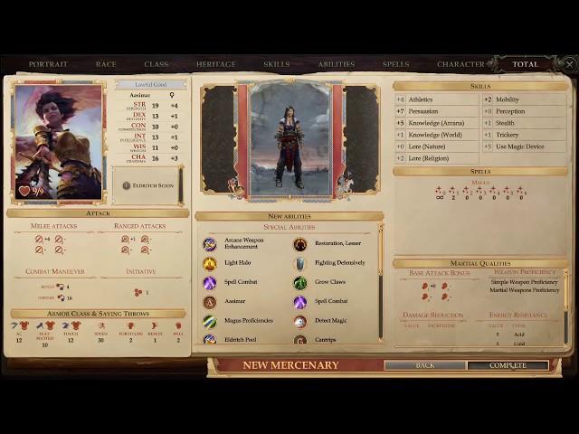 Pathfinder Kingmaker - Dragonknight Build