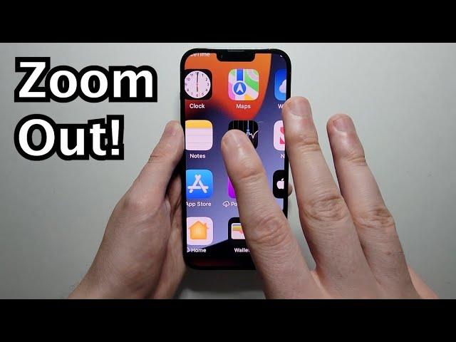 iPhone How to Zoom Out / Zoom In (iOS 16)