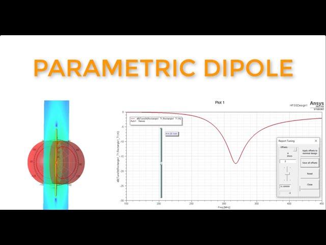 Designing and simulating a Dipole in Ansys HFSS Student Version