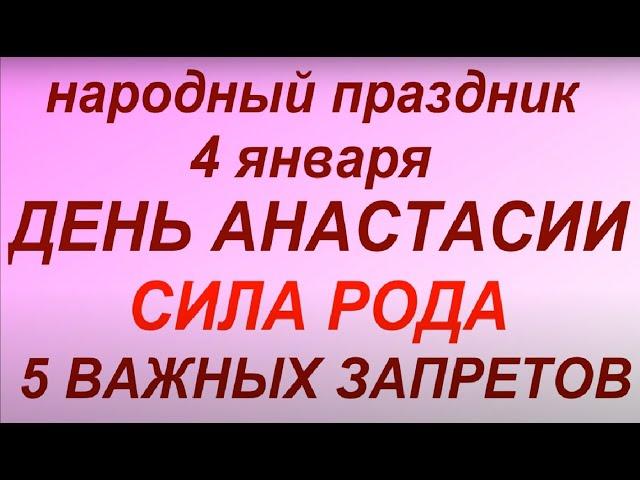 4 января народный праздник Настасьин день. Народные приметы и традиции. Что делать нельзя.