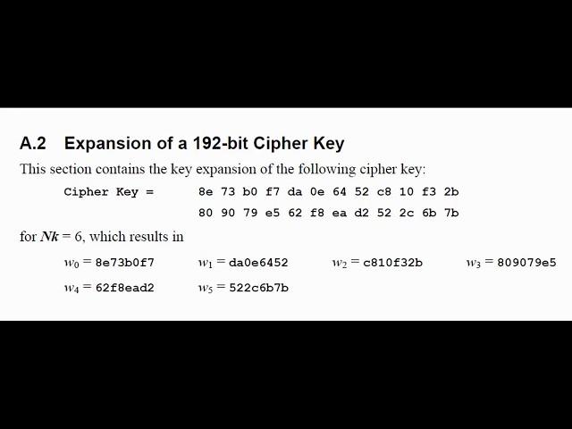 AES Algorithm - Part 1 - Key Expansion