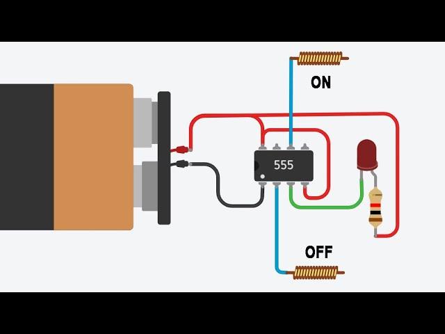 NE555 motion detector and tuch sensor Swirch on off - Tutorial