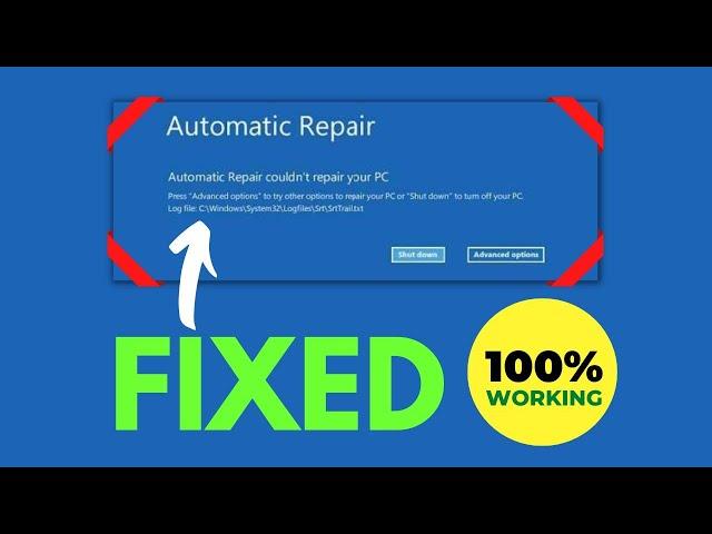 ️Automatic Repair Couldn't Repair Your PC Windows 10 - Easy Fix Automatic Repair Loop