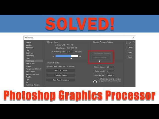Photoshop Graphics Processor Not Detected - Photoshop GPU Not Detected