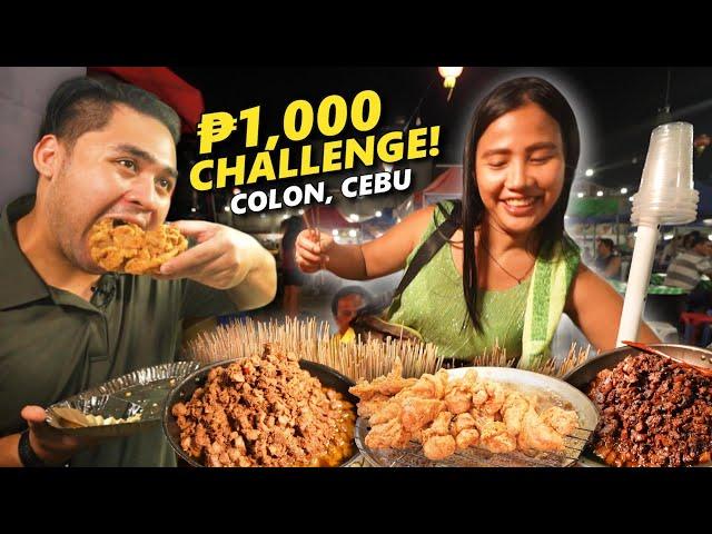 CEBUANO ₱1,000 Street Food Challenge sa COLON! Saan Aabot ang ISANG LIBO mo sa Cebu?