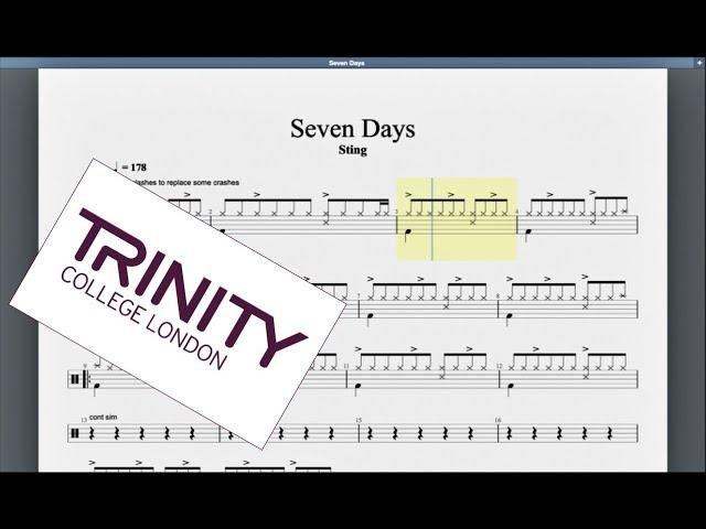 Seven Days Trinity Grade 8 Drums