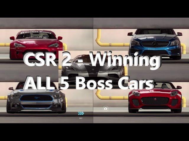 CSR 2 - Winning ALL 5 Boss Cars (T1-T5)