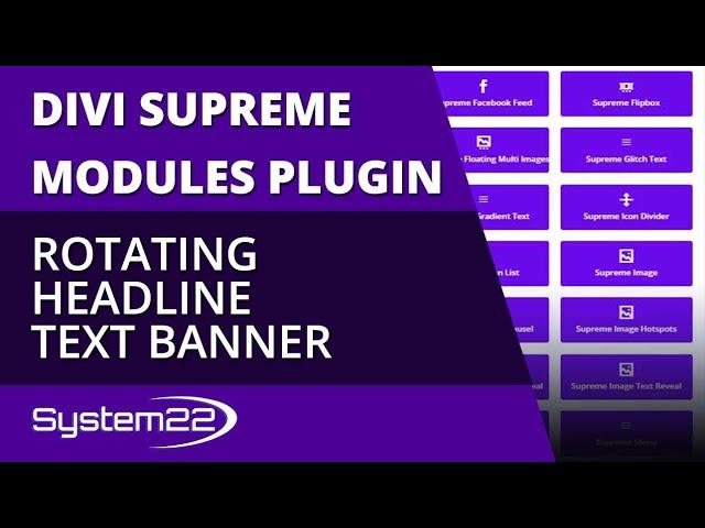 Divi Theme Rotating HeadlineText Banner 