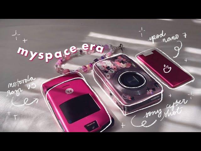  unboxing iconic pink 2000s tech || motorola razr v3 flip phone, sony digicam, ipod nano 7 [ad]