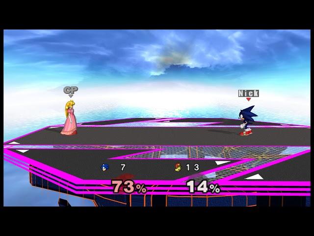 Super Smash Bros 2- Fighting Melee Allstars as Sonic