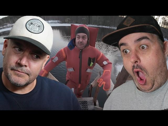 Daz and Will float in a freezing lake ! Off The Hook Christmas special 2024