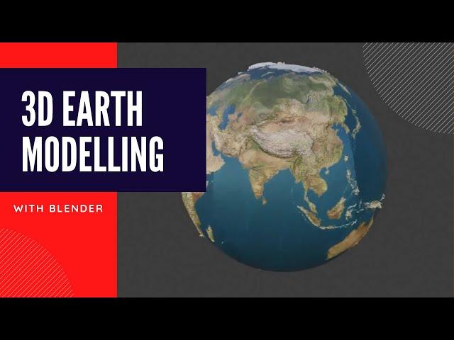 3D Earth modelling || Topography model || Blender Basics ||