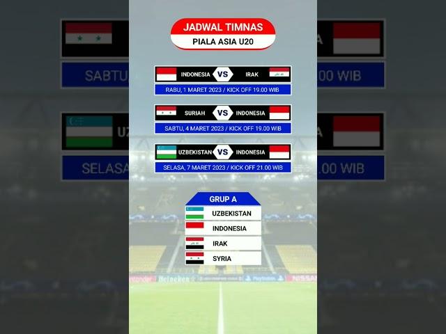 Jadwal Piala Asia u20 Timnas Indonesia #pialasiau20 #timnas #jadwalpialaasiau20