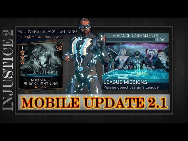 Injustice 2 Mobile | UPDATE 2.1 | Shard Exchange Delay | League Missions | Black Lightning |