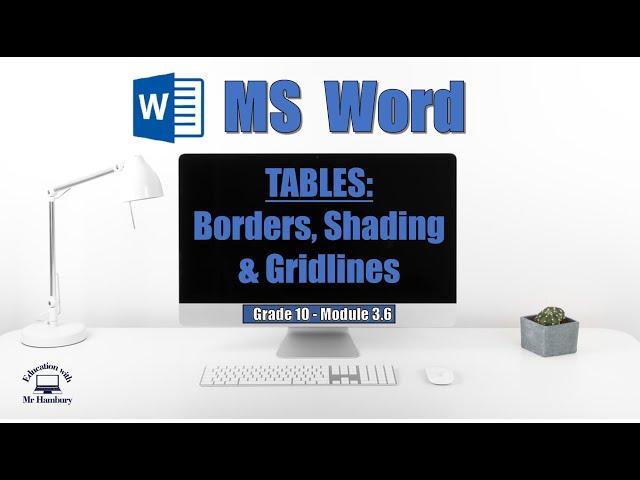 How to Add Table Borders and Shading in Word | MS Word 2019