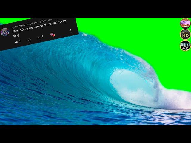 Tsunami Green Screen Effect + Sound FX | #TsunamiEffect | #mvstudio | Green Screen Tsunami Waves