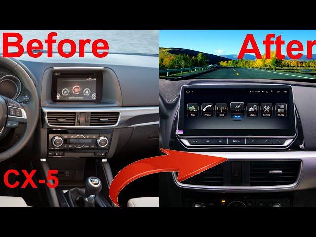 Mazda CX5 CX-5 Raido upgrade 2013-2016 Android stereo replacement Touch screen carplay installation