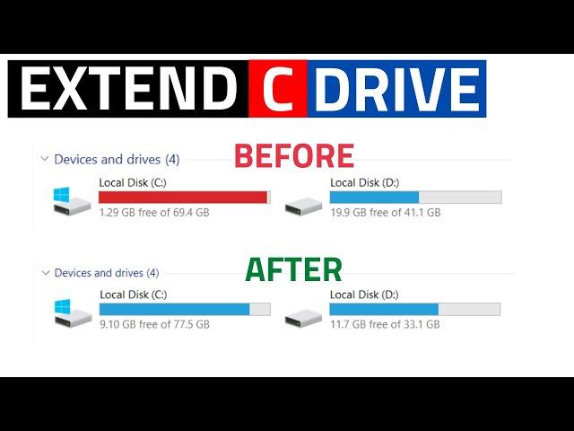 How to Extend C Drive | Increase the Size of C Drive Partition