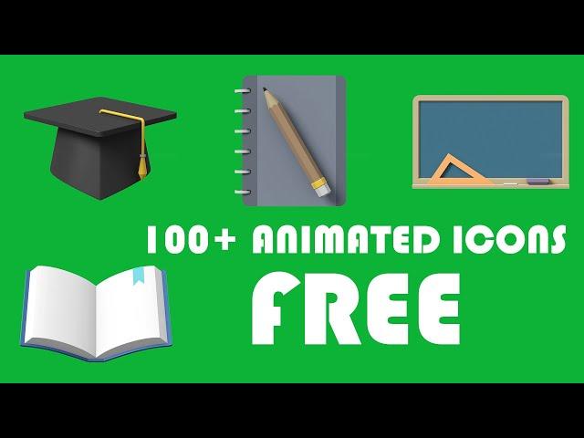 100 + Animated Icons Green Screen and white screen free download lower third animated green screen