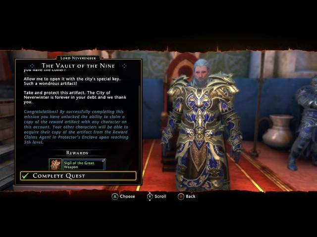 Neverwinter: Obtaining The Sigil of The Great Weapon