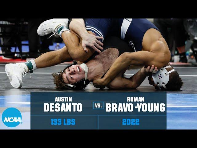 Austin DeSanto vs. Roman Bravo-Young: 2022 NCAA wrestling championship semifinal (133 lb.)