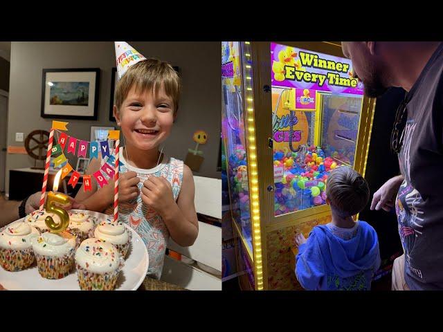 He's 5 Years Old! | Disney Arcade Birthday + Thanksgiving At Home & He's No Whoopee Cushion Expert!