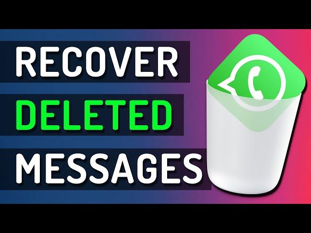 How To Recover Deleted WHATSAPP Message (iPhone & Android)