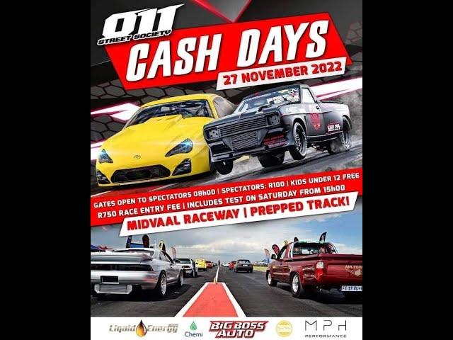 LIVE: Drag Racing by SKRacing - Cash Days by 011 Street Society @ Midvaal Raceway - 27th Nov 2022