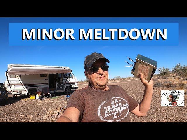 RV Problem With The Coachmen - Ruined Generator - Quartzsite Arizona Winter RV Traveling In America