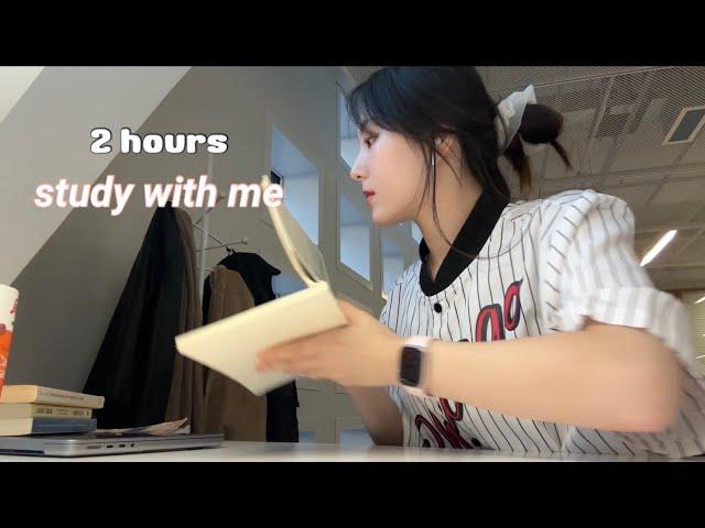 2-hour STUDY WITH ME  | library noise, no music, no break, uni of helsinki