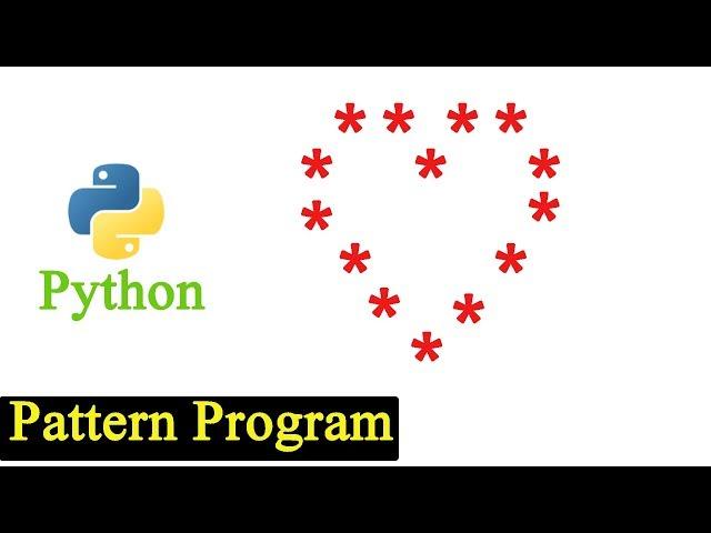 Python Pattern Program - Printing Stars in Heart Shape